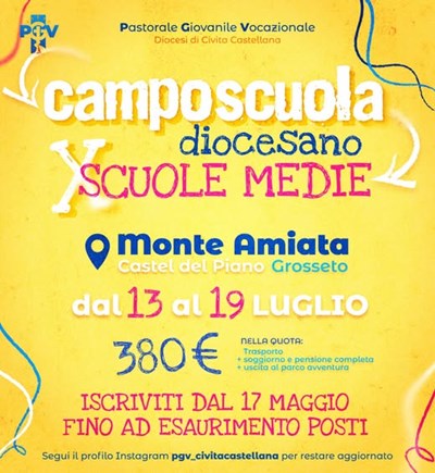 Camposcuola diocesano Scuole Medie (Monte Amiata)